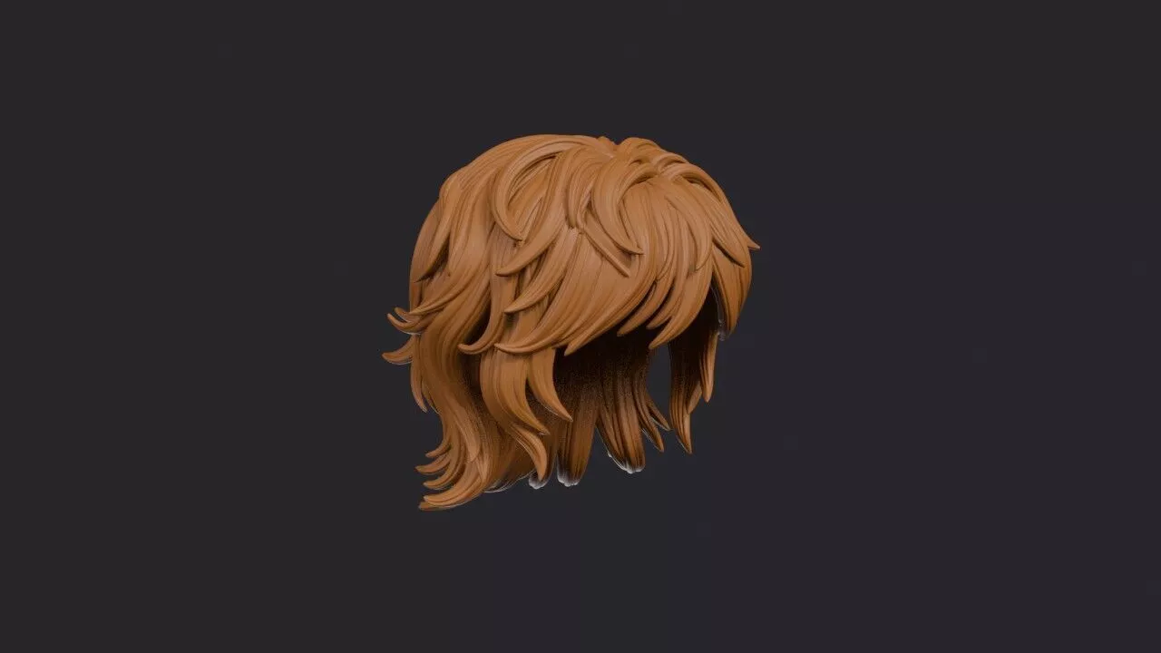 Mixie Cut Wig 3D print model