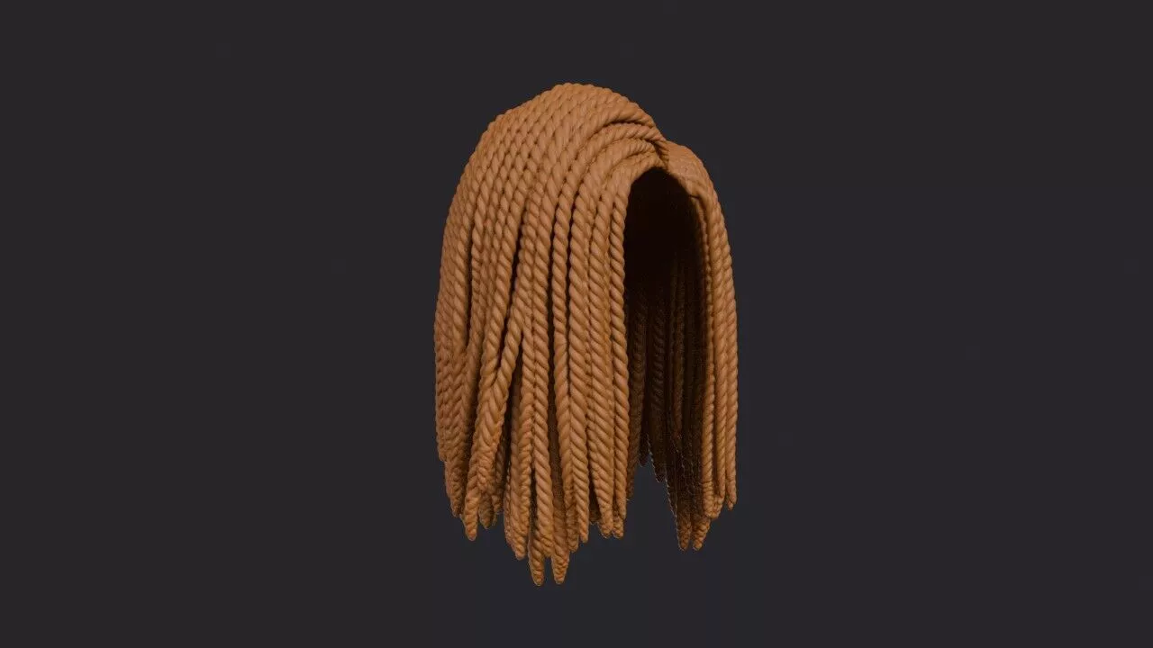 Marley Twists Wig 3D print model