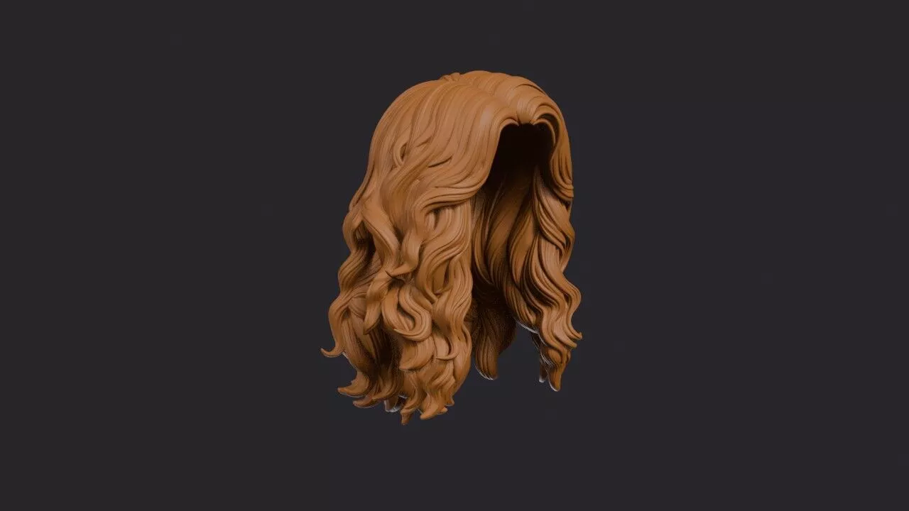 Loose Waves Hairstyle 3D print model