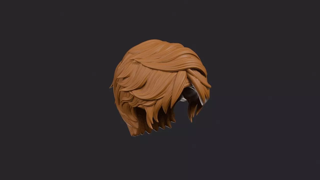 Long Pixie Hairstyle 3D print model