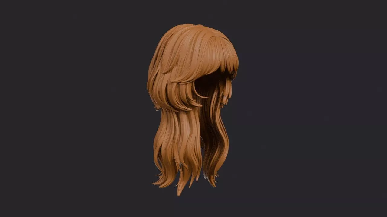 Jellyfish Cut Hairstyle 3D print model