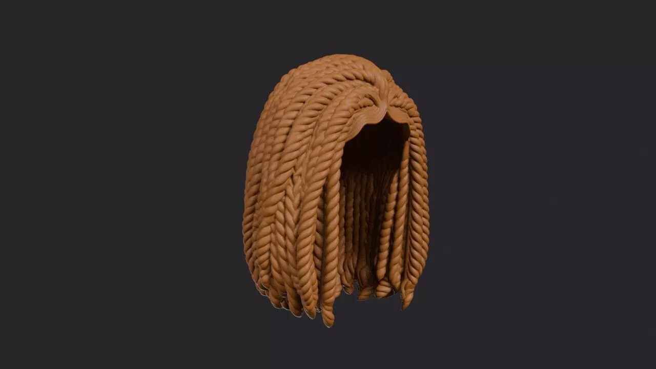 Havana Twists Wig 3D print model