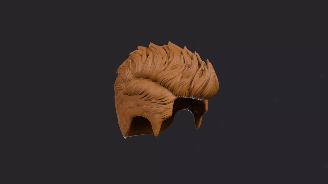 Faux Hawk Wig 3D print model