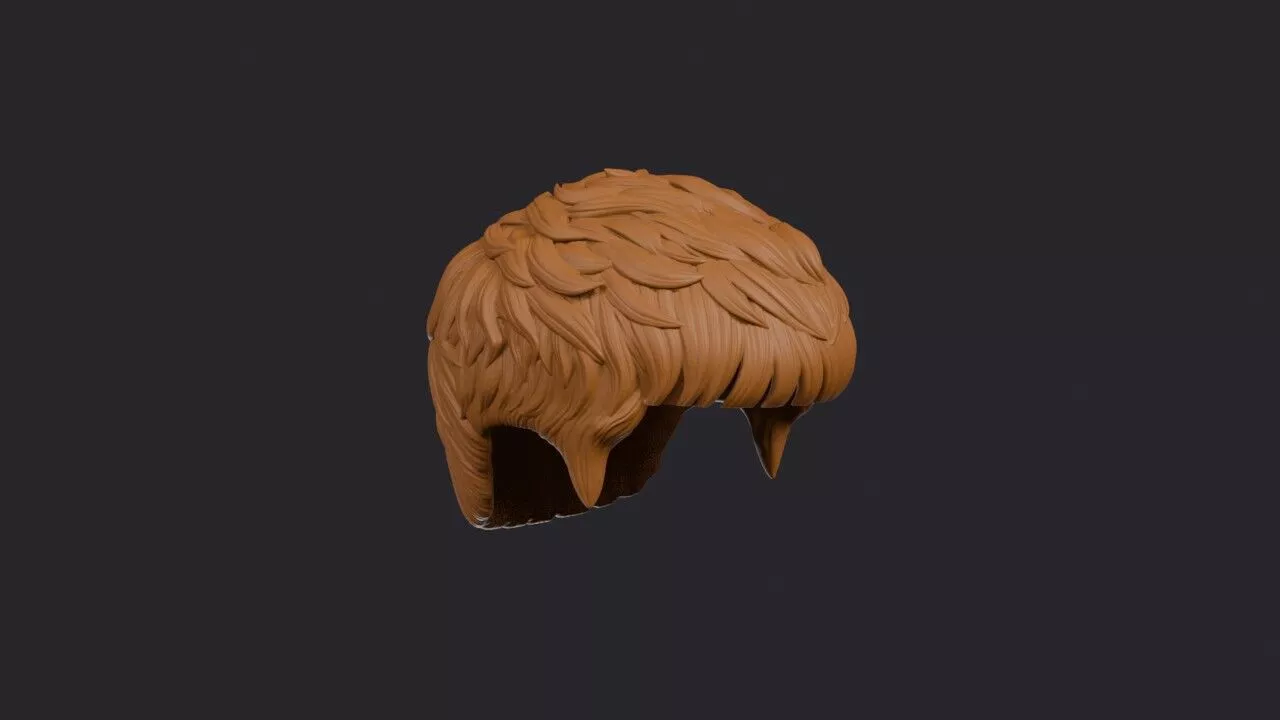 Caesar Cut Hairstyle 3D print model