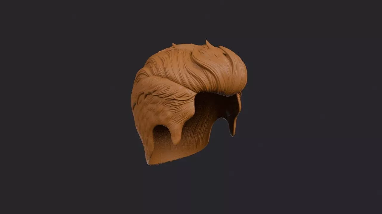 Brush Up Hairstyle 3D print model