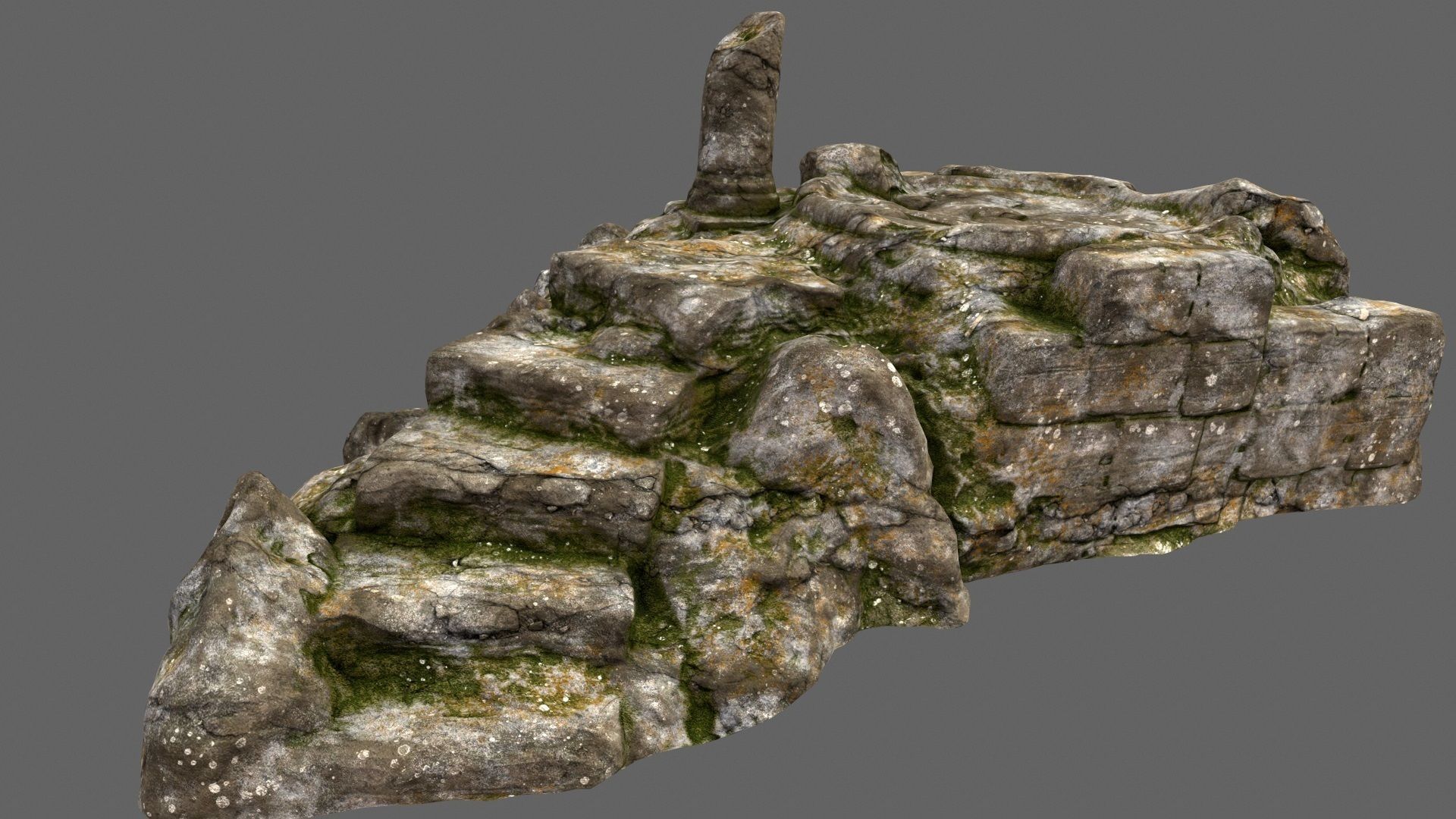 old temple Low-poly 3D model_2