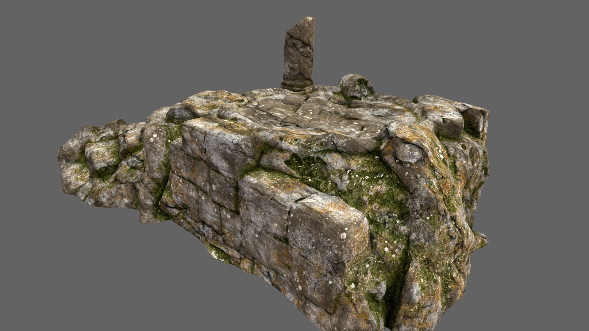 old temple Low-poly 3D model_8