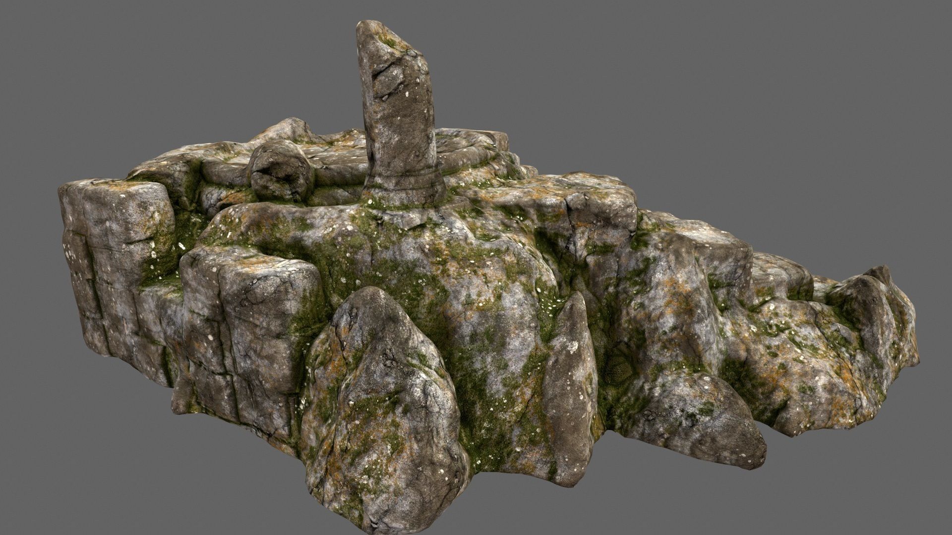 old temple Low-poly 3D model_9