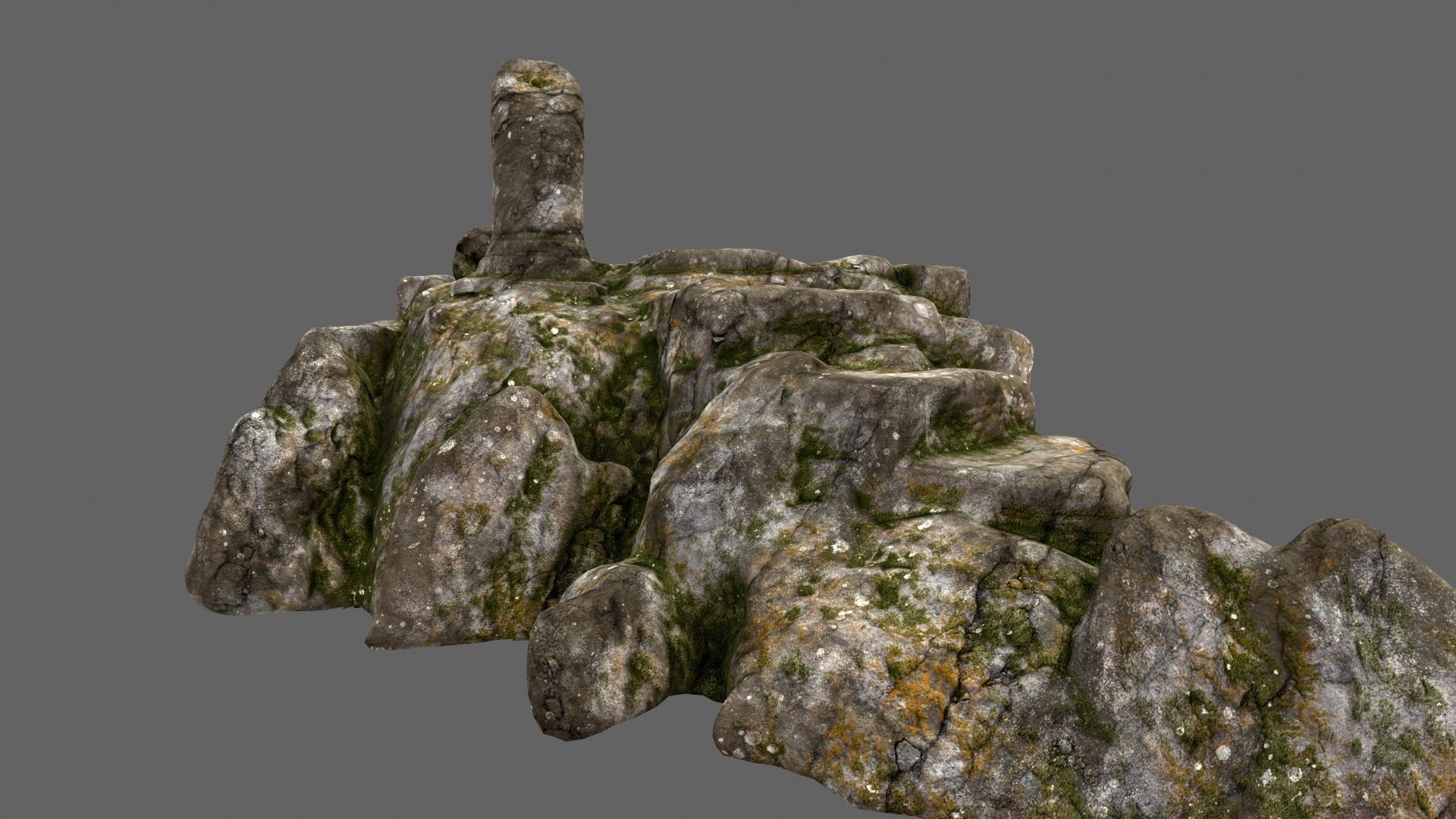 old temple Low-poly 3D model_4