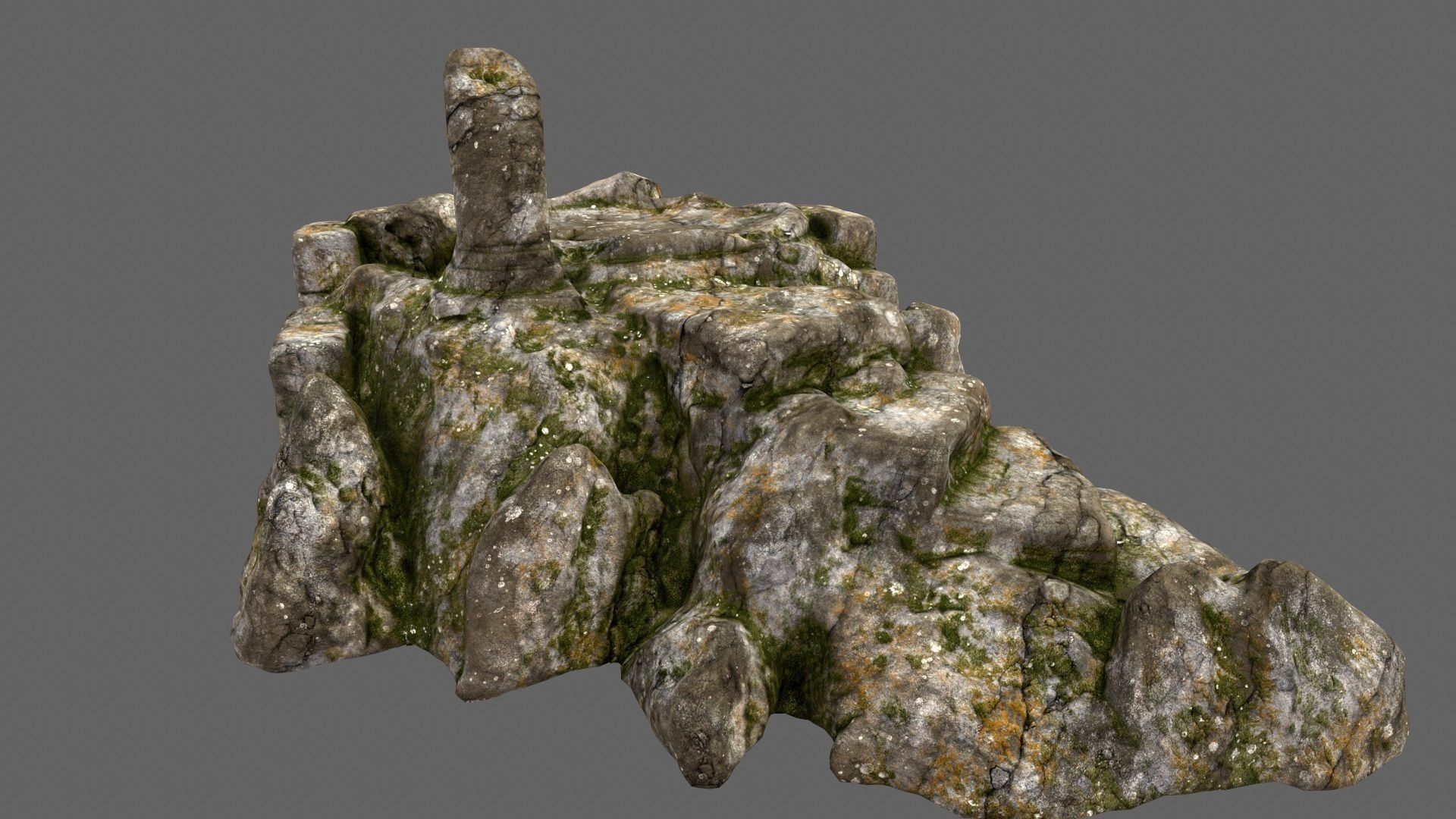 old temple Low-poly 3D model_5