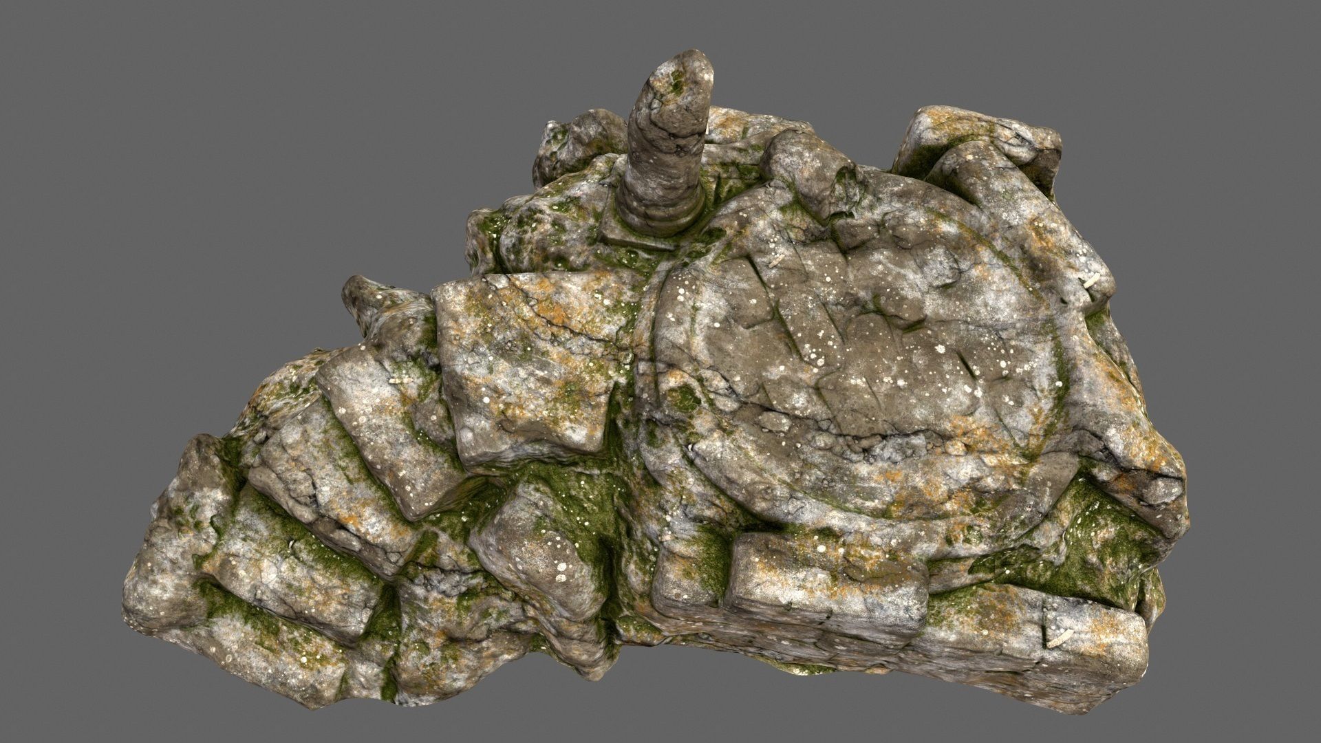 old temple Low-poly 3D model_1