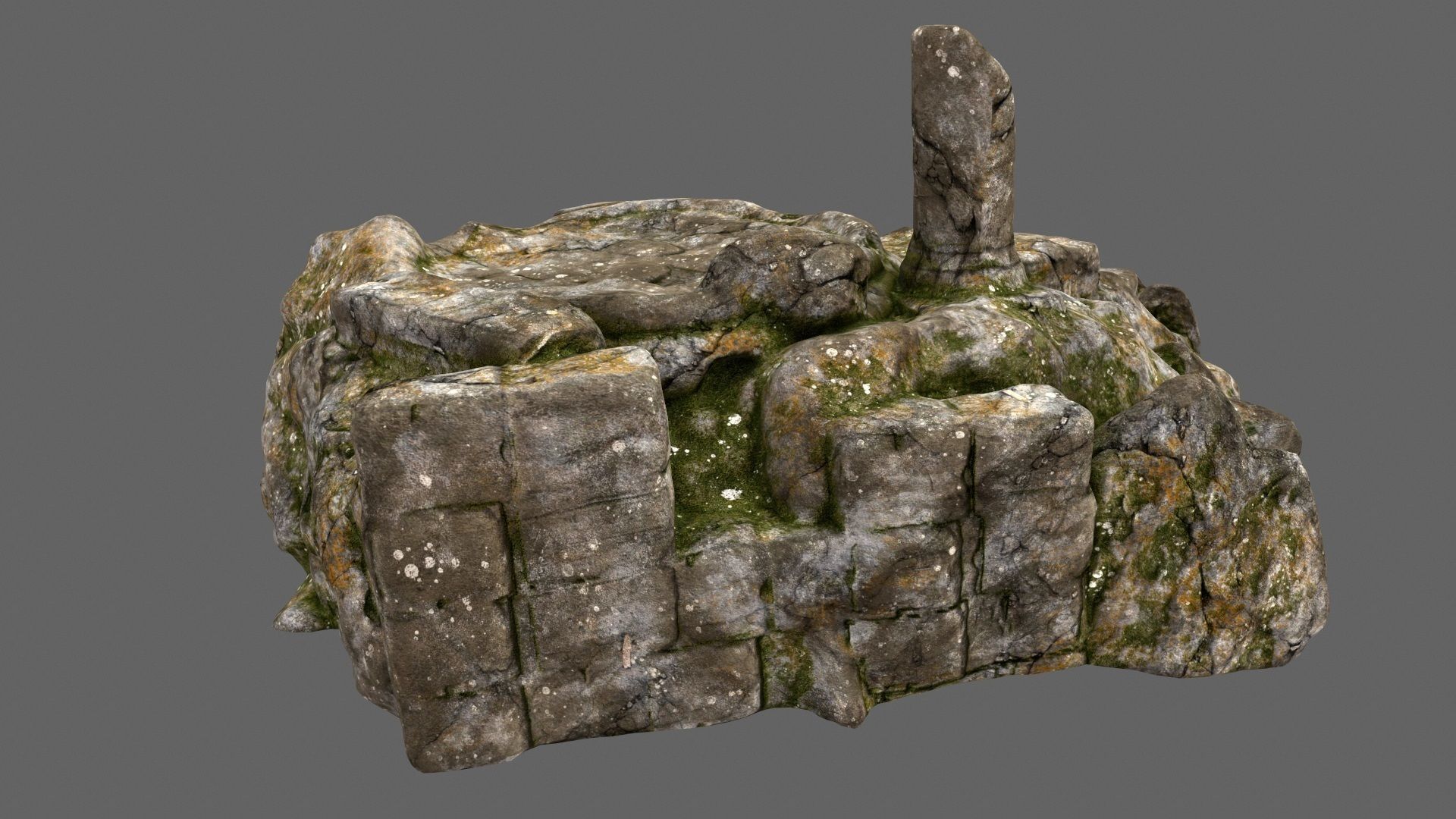 old temple Low-poly 3D model_6