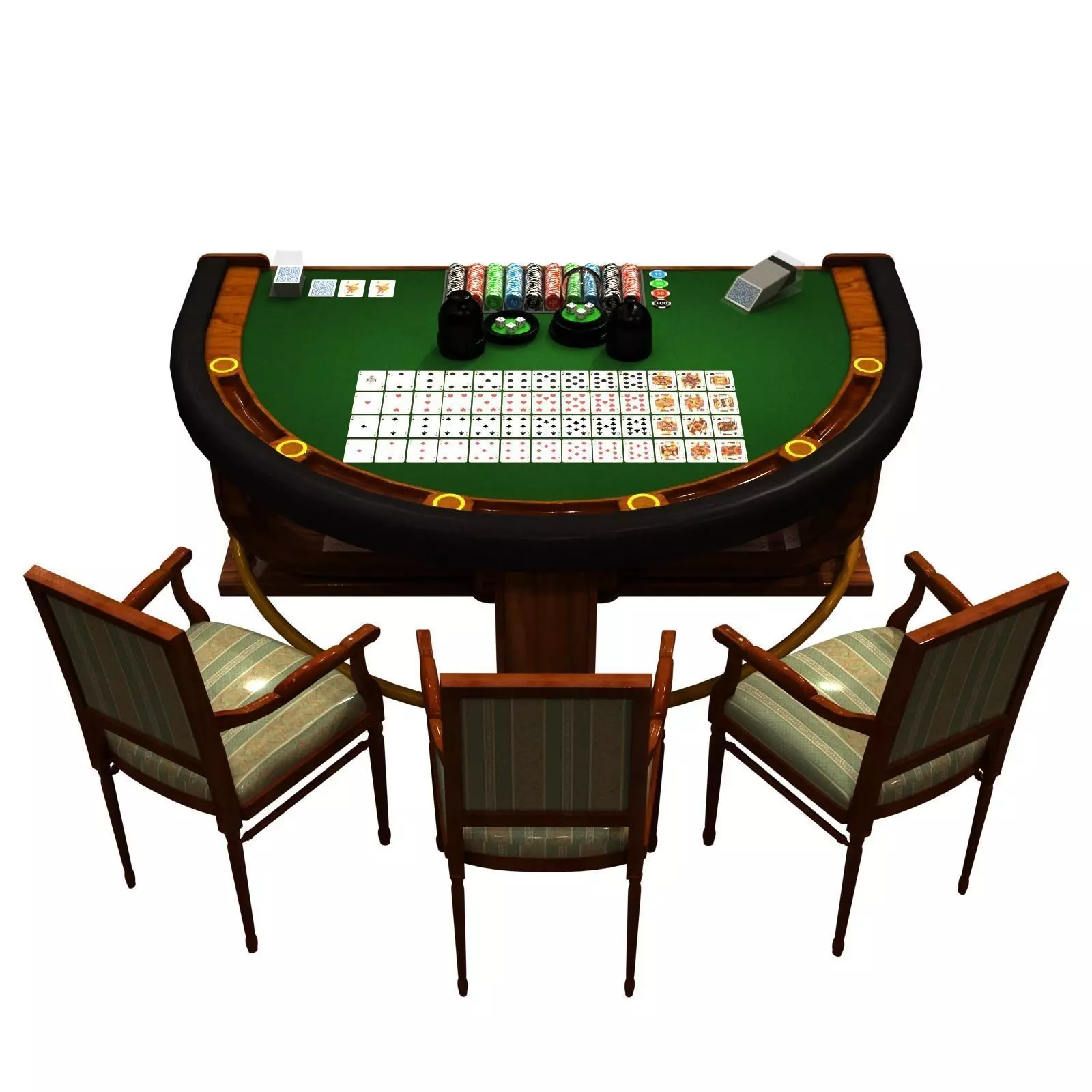 Casino Table Low-poly 3D model