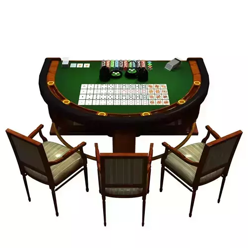 Casino Table Low-poly 3D model