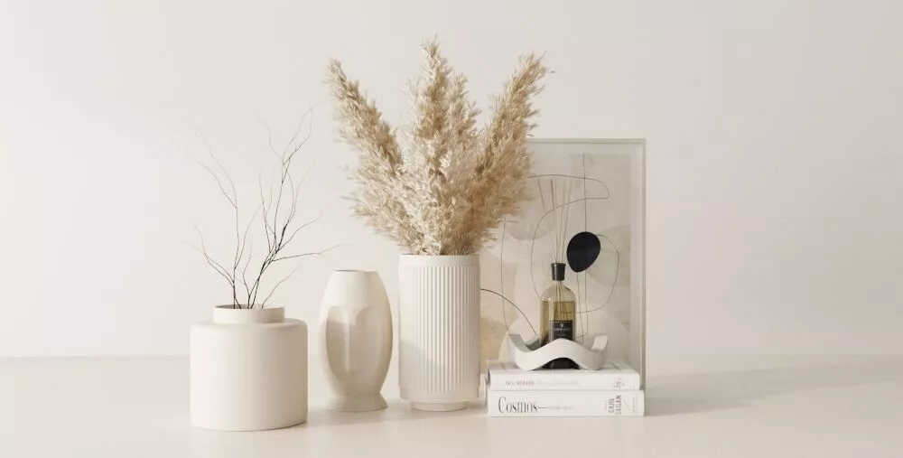 Wabi-Sabi Interior Vase Zen Home Decor 3D Kit 3D model