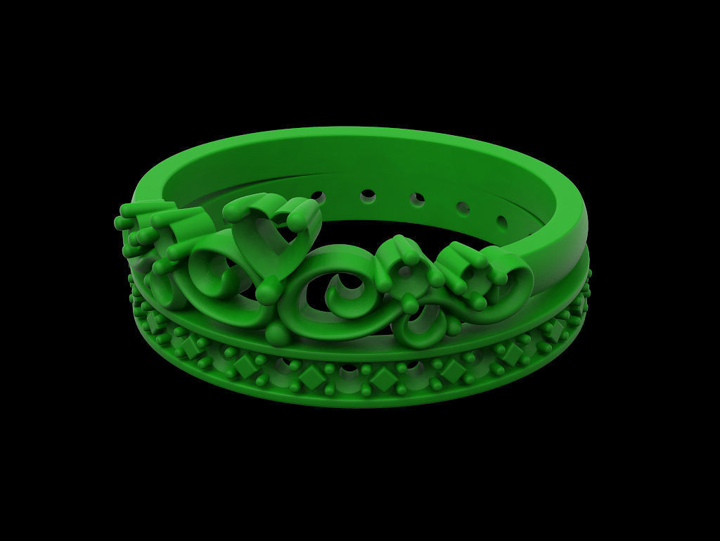 Crown ring 5 - many sizes 3D print model_5