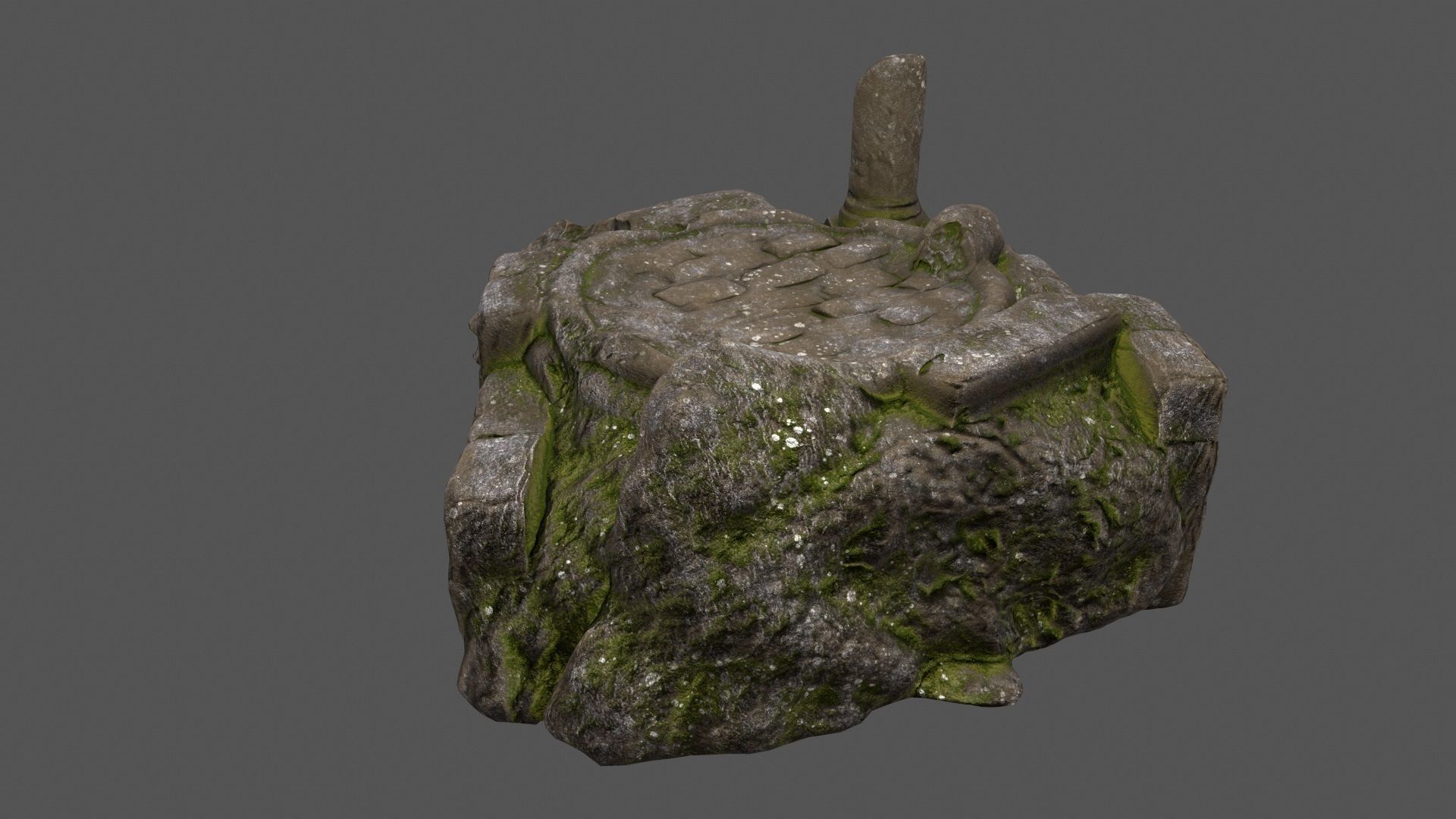 old temple Low-poly 3D model_10