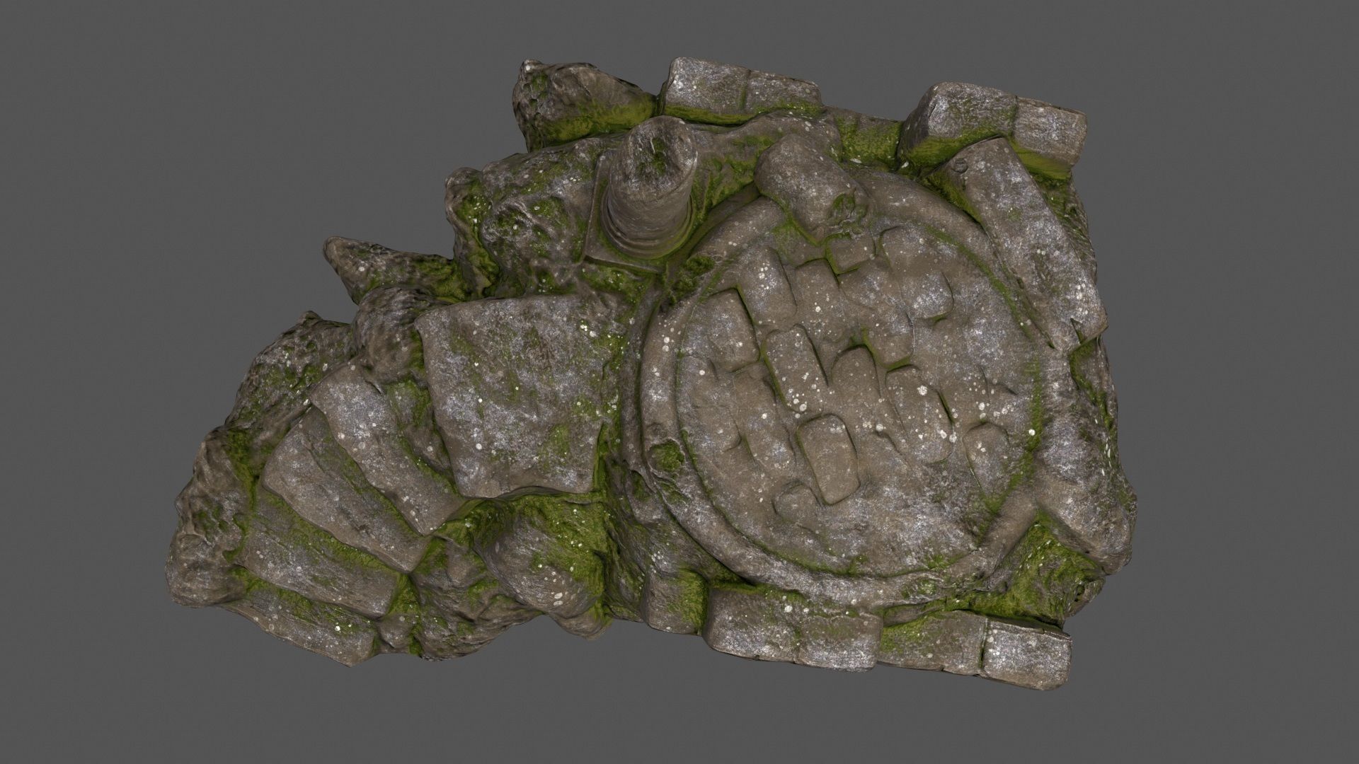 old temple Low-poly 3D model_3