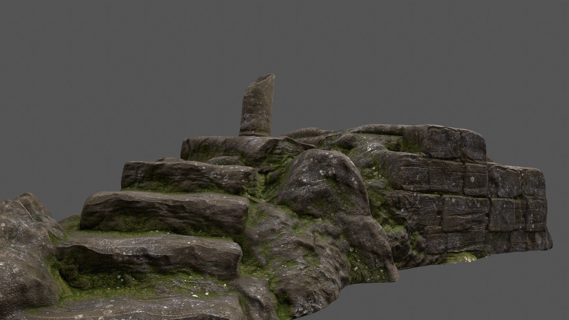 old temple Low-poly 3D model_6