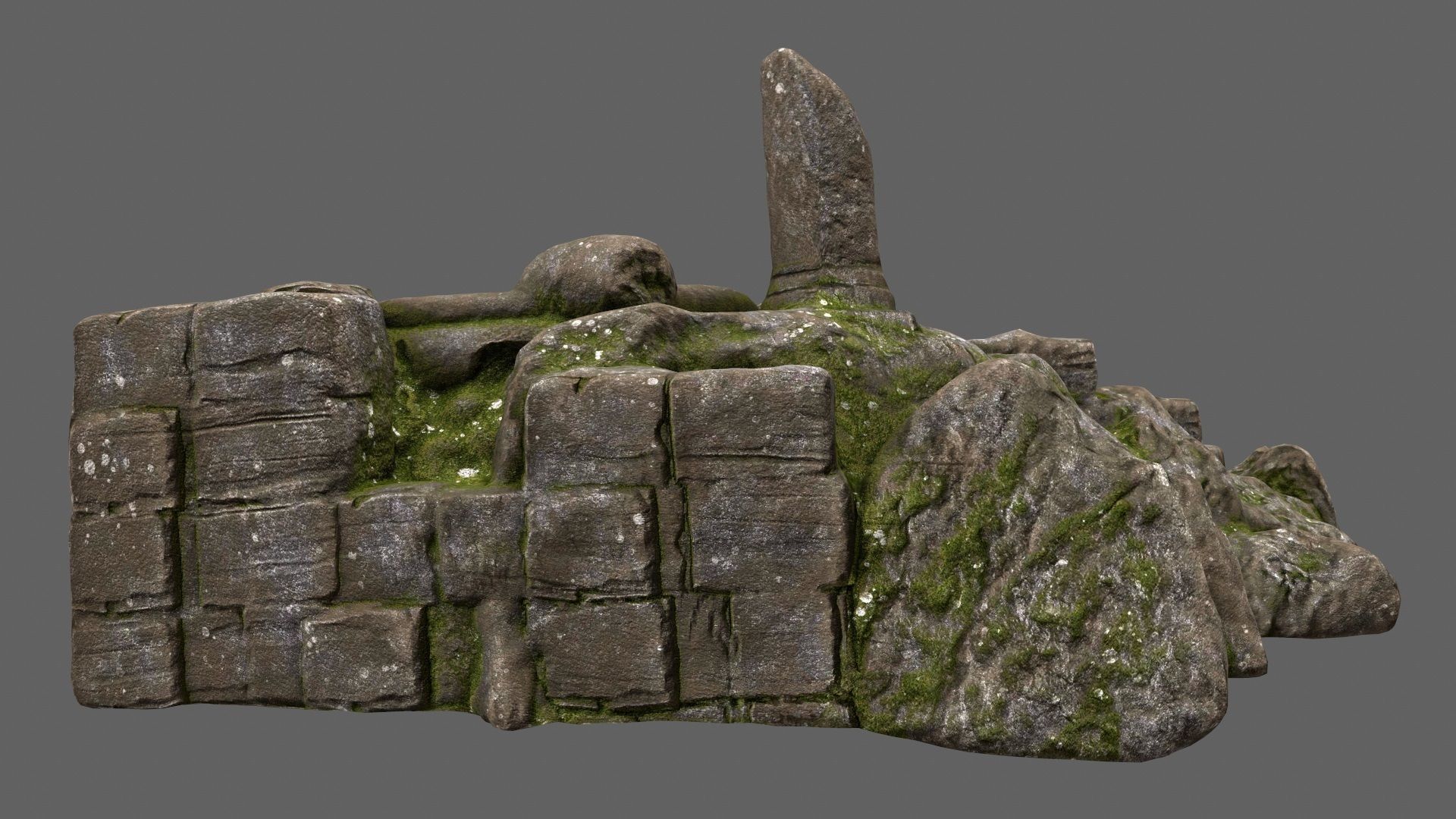 old temple Low-poly 3D model_8