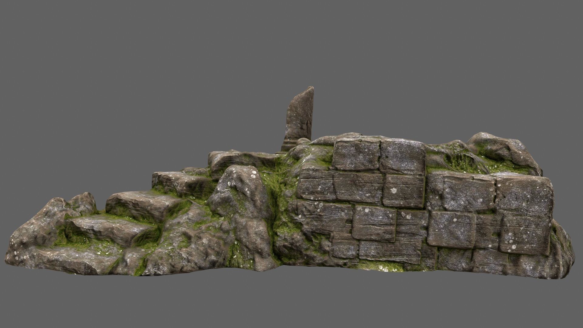 old temple Low-poly 3D model_7