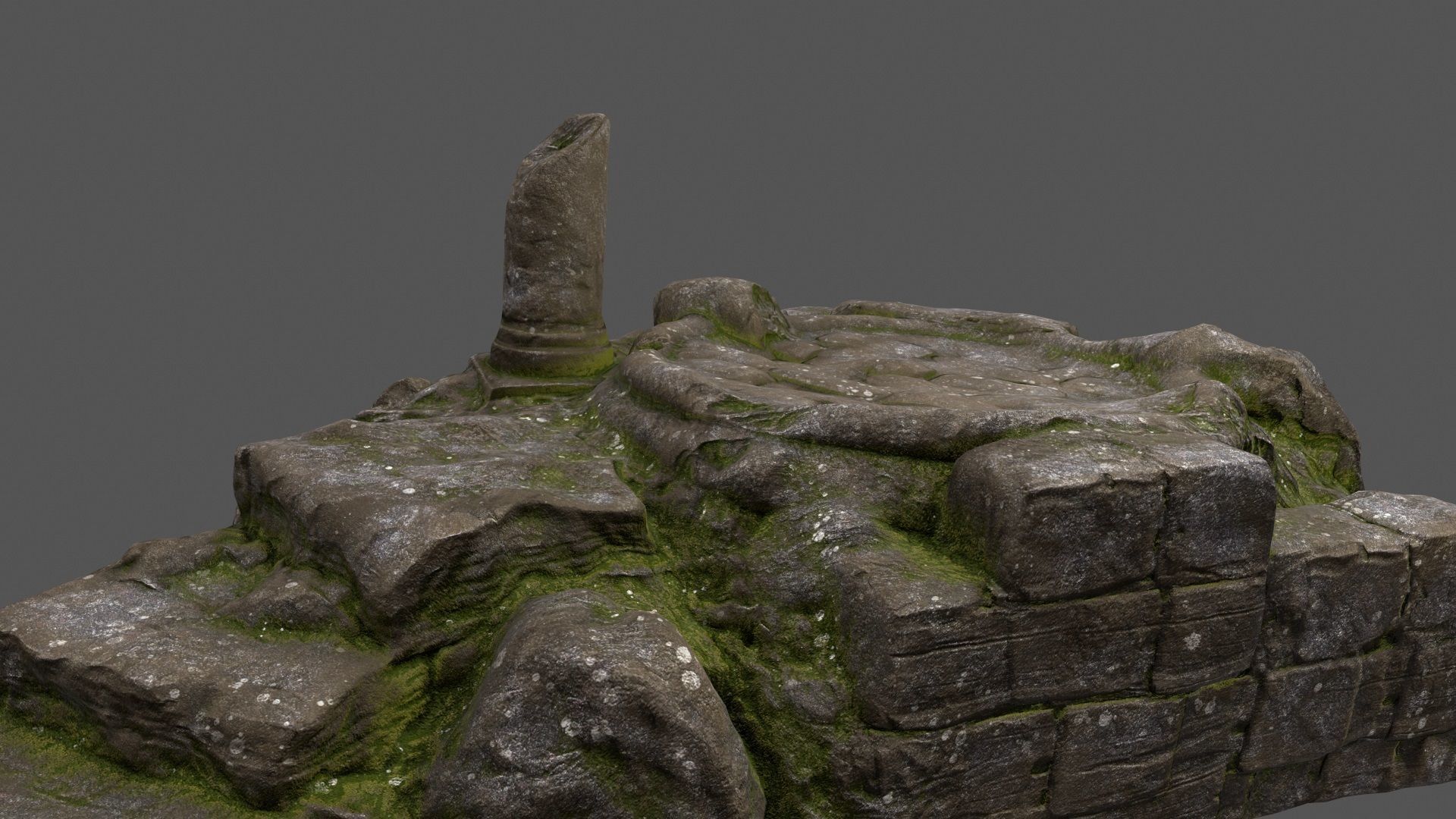 old temple Low-poly 3D model_14