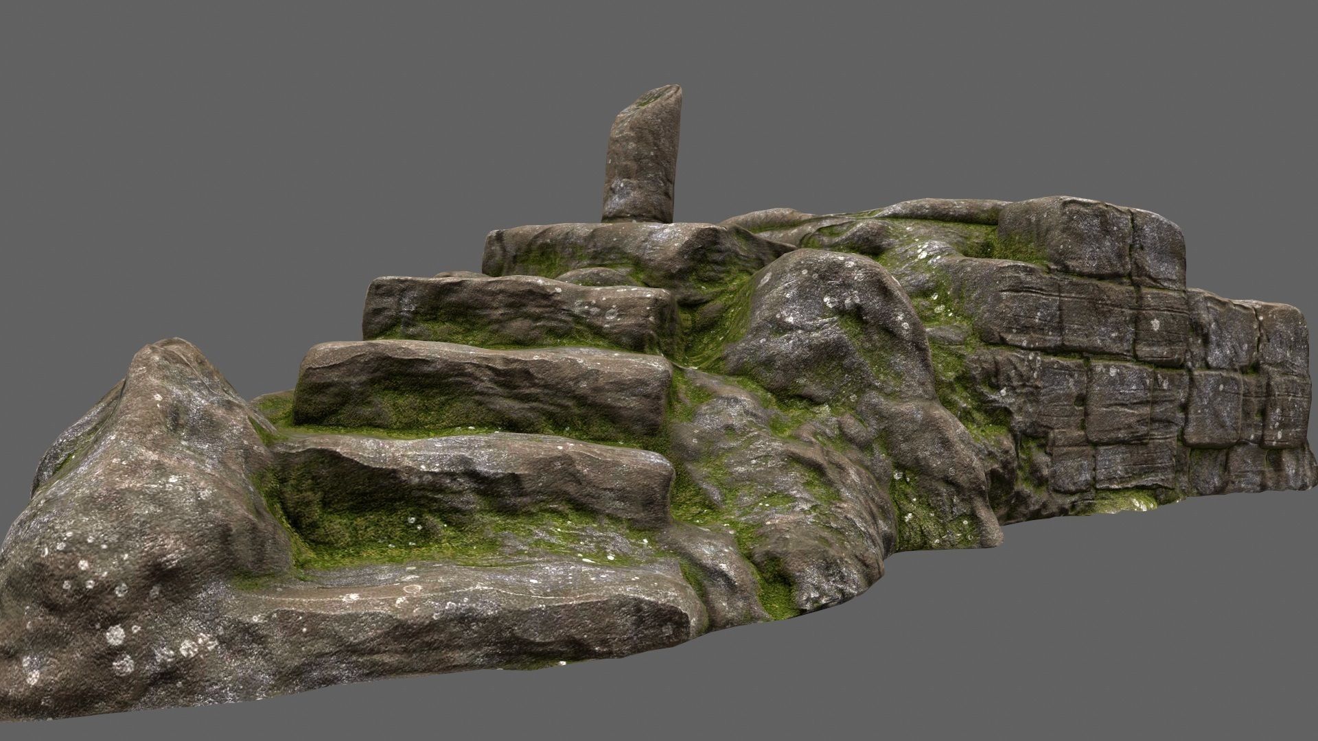 old temple Low-poly 3D model_2