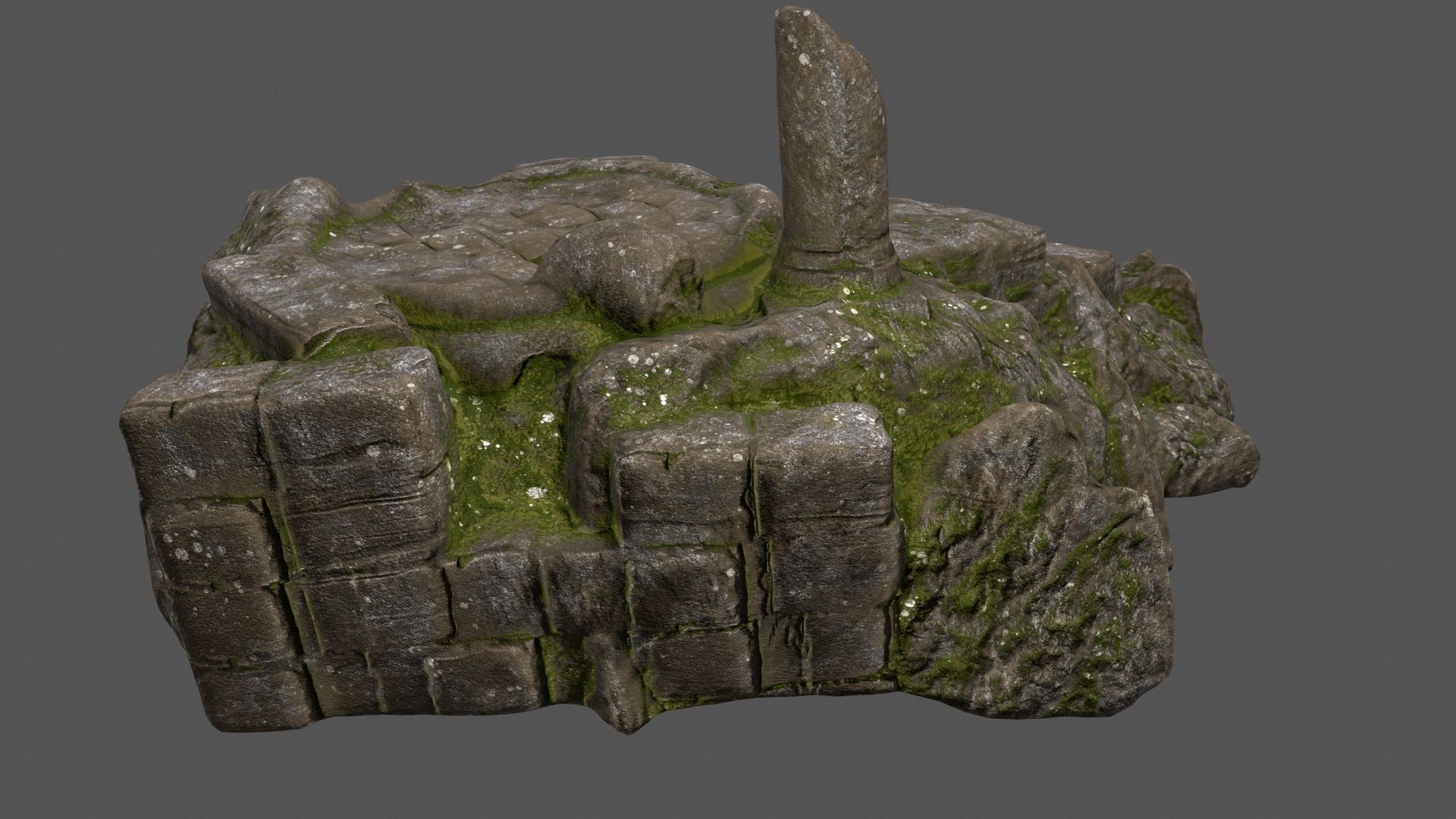 old temple Low-poly 3D model_12