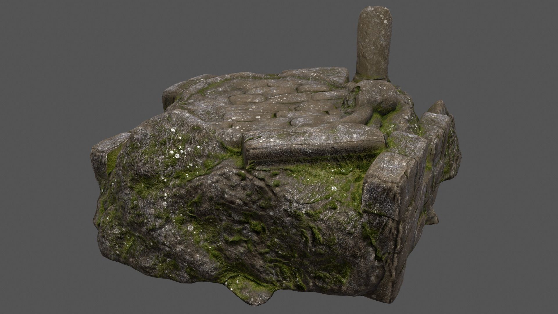 old temple Low-poly 3D model_11