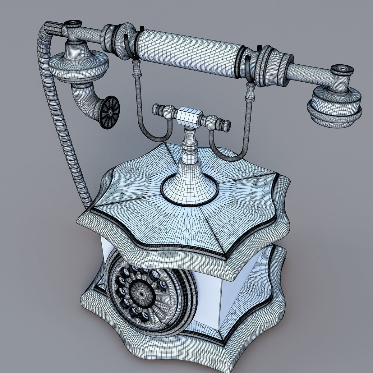 Telefone vintage telephone 3D model_11