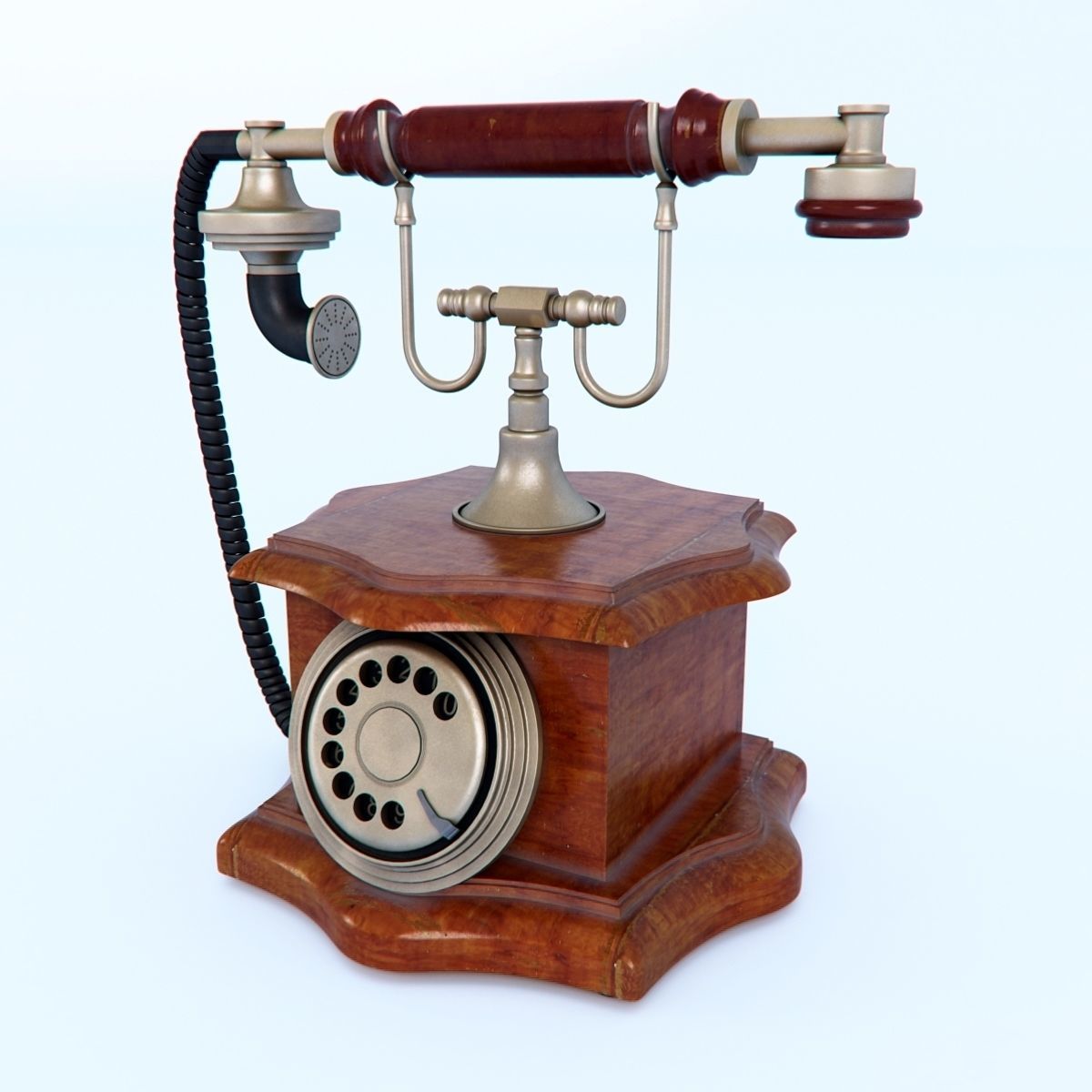 Telefone vintage telephone 3D model_7