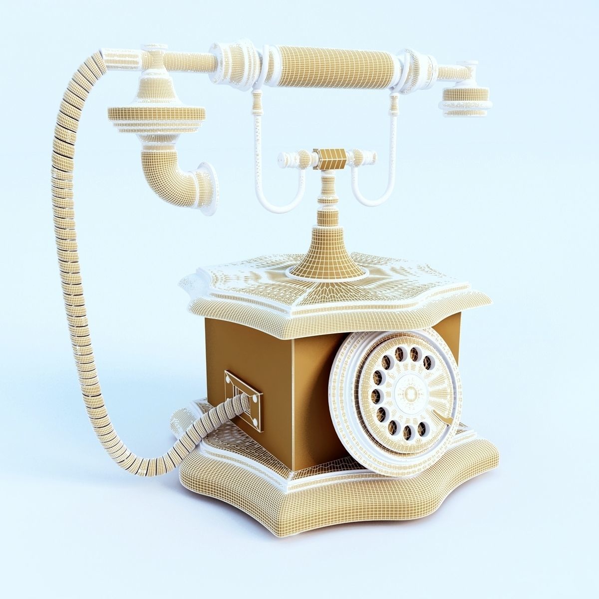 Telefone vintage telephone 3D model_12