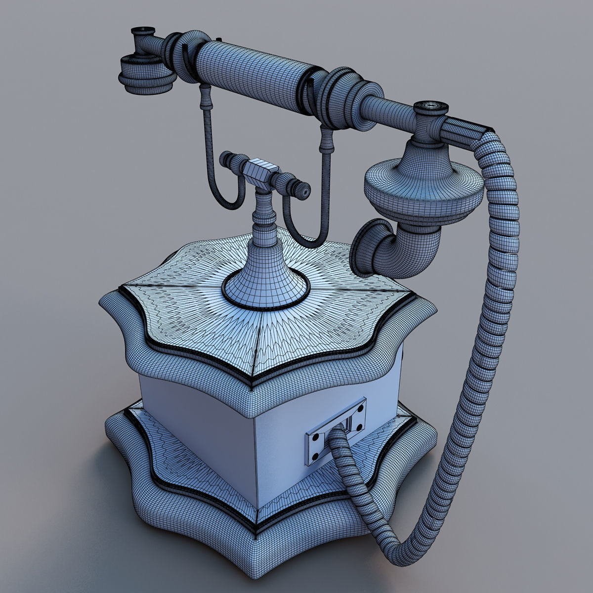 Telefone vintage telephone 3D model_10
