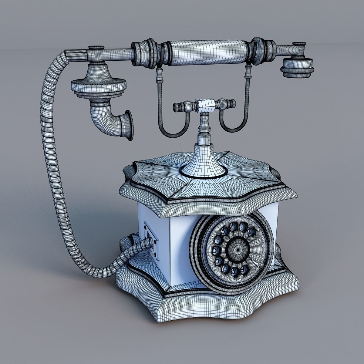 Telefone vintage telephone 3D model_1