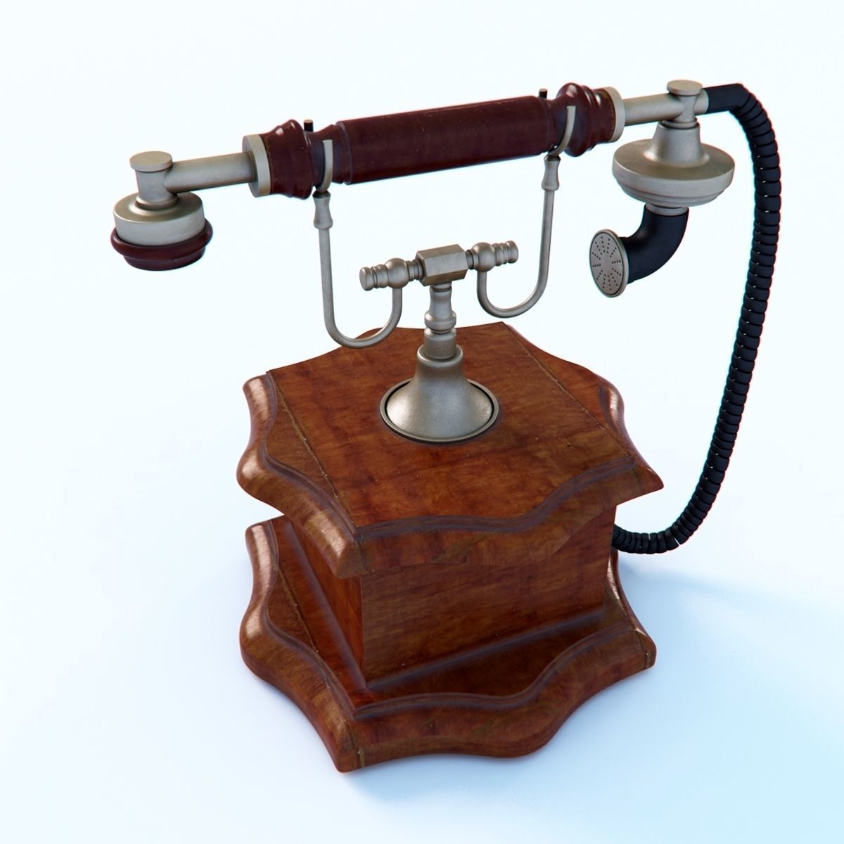 Telefone vintage telephone 3D model_2