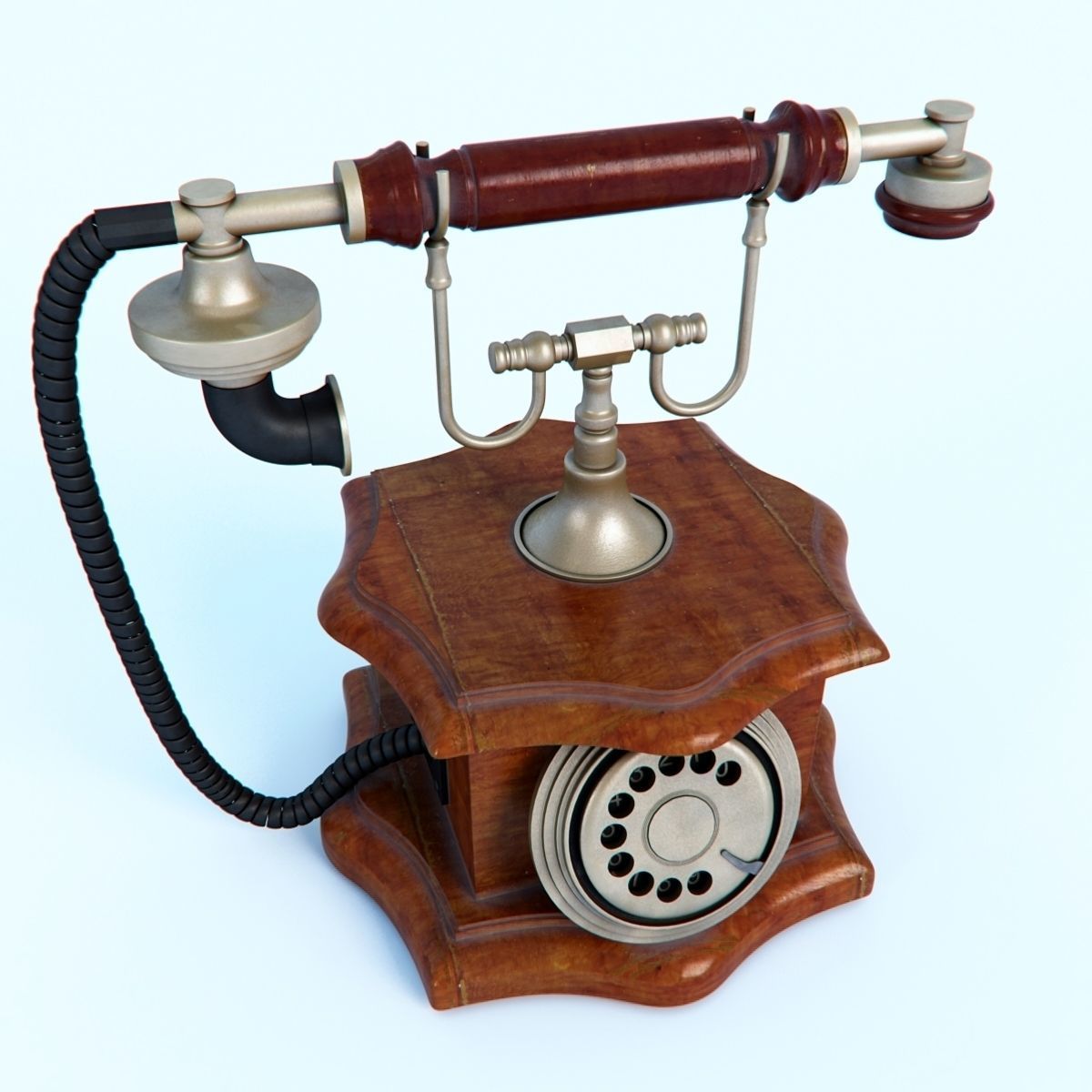Telefone vintage telephone 3D model_6