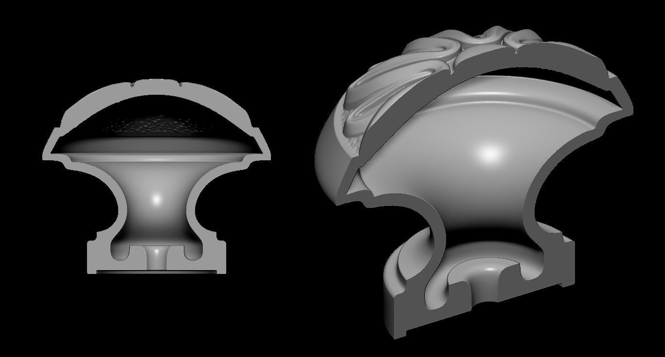 Door Knob 3D print model_1