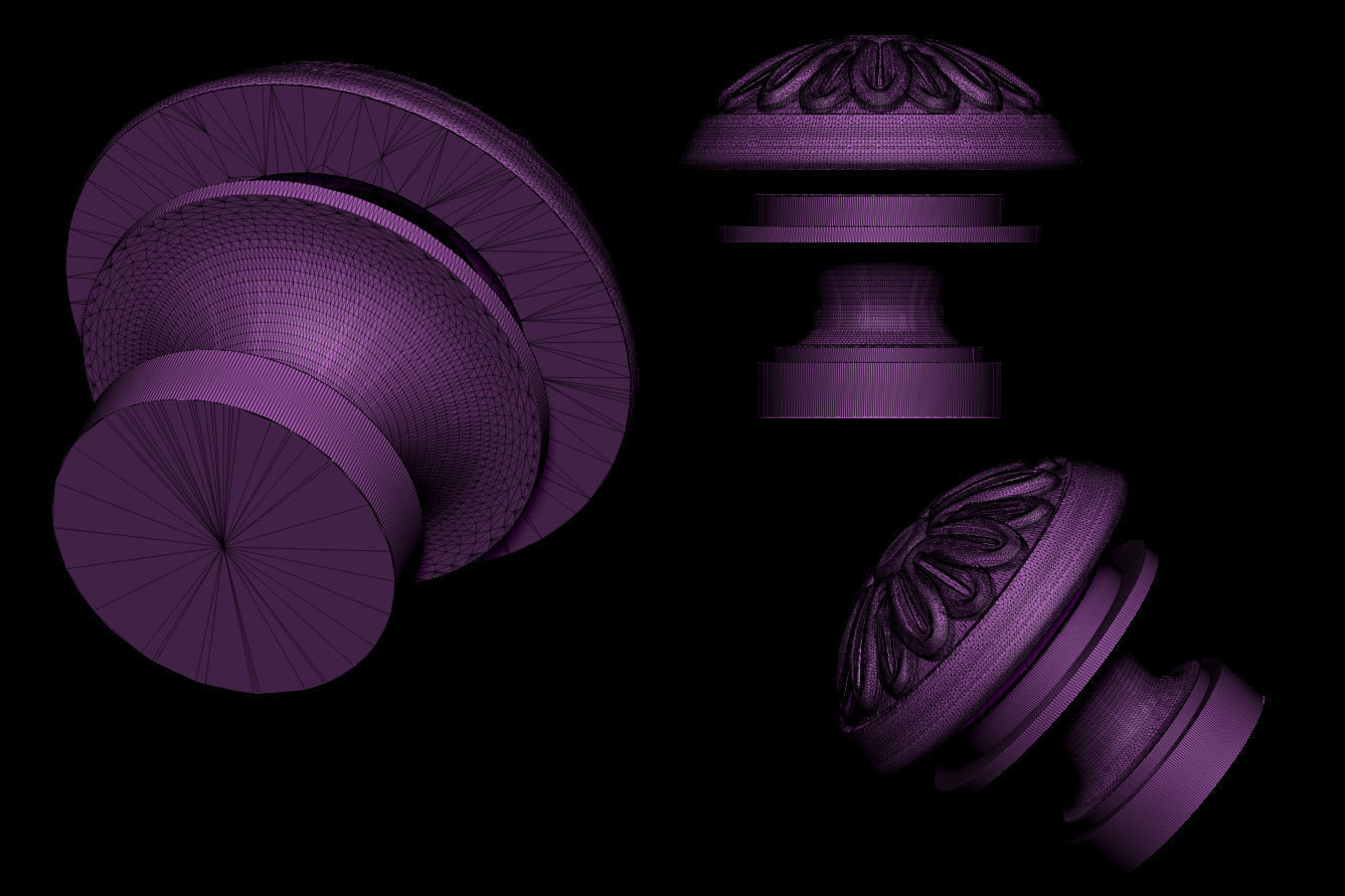 Door Knob 3D print model_16