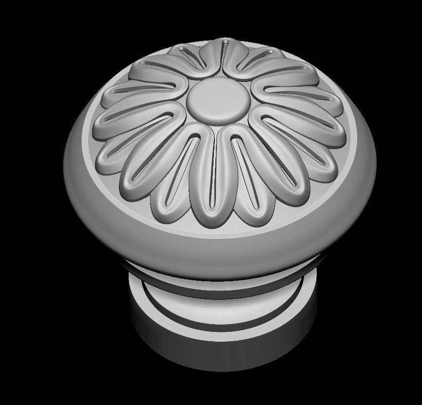 Door Knob 3D print model_4