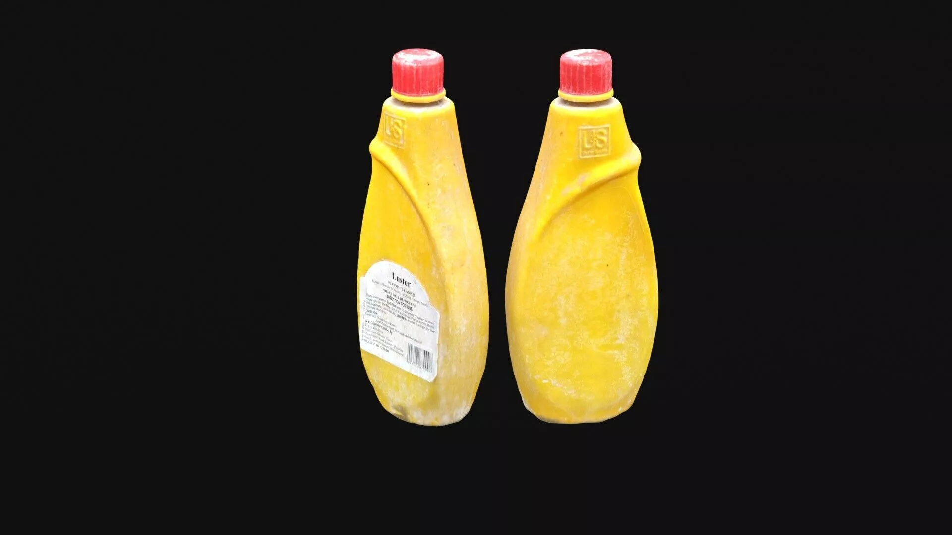 Dusty Yellow Cleaner Bottle 3D model