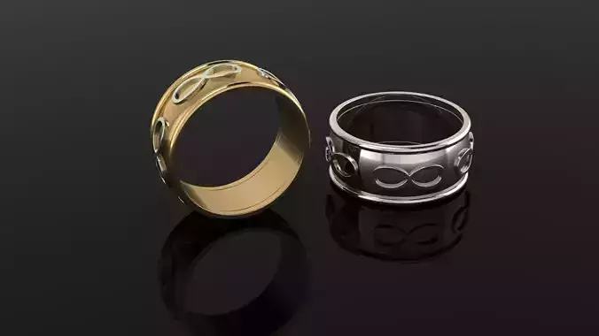 Ring gold and silver wedding