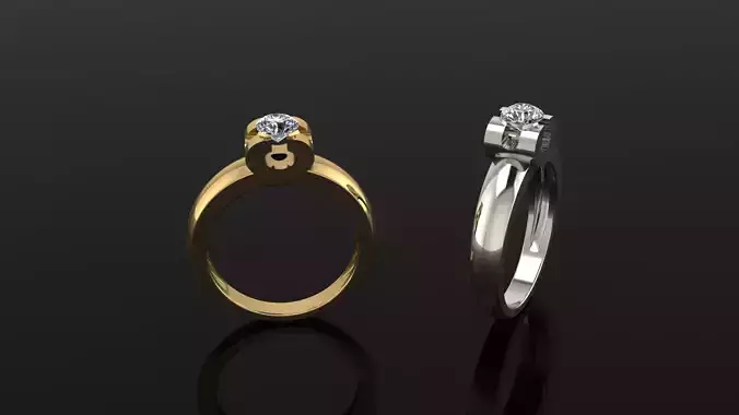 Ring gold with diamond