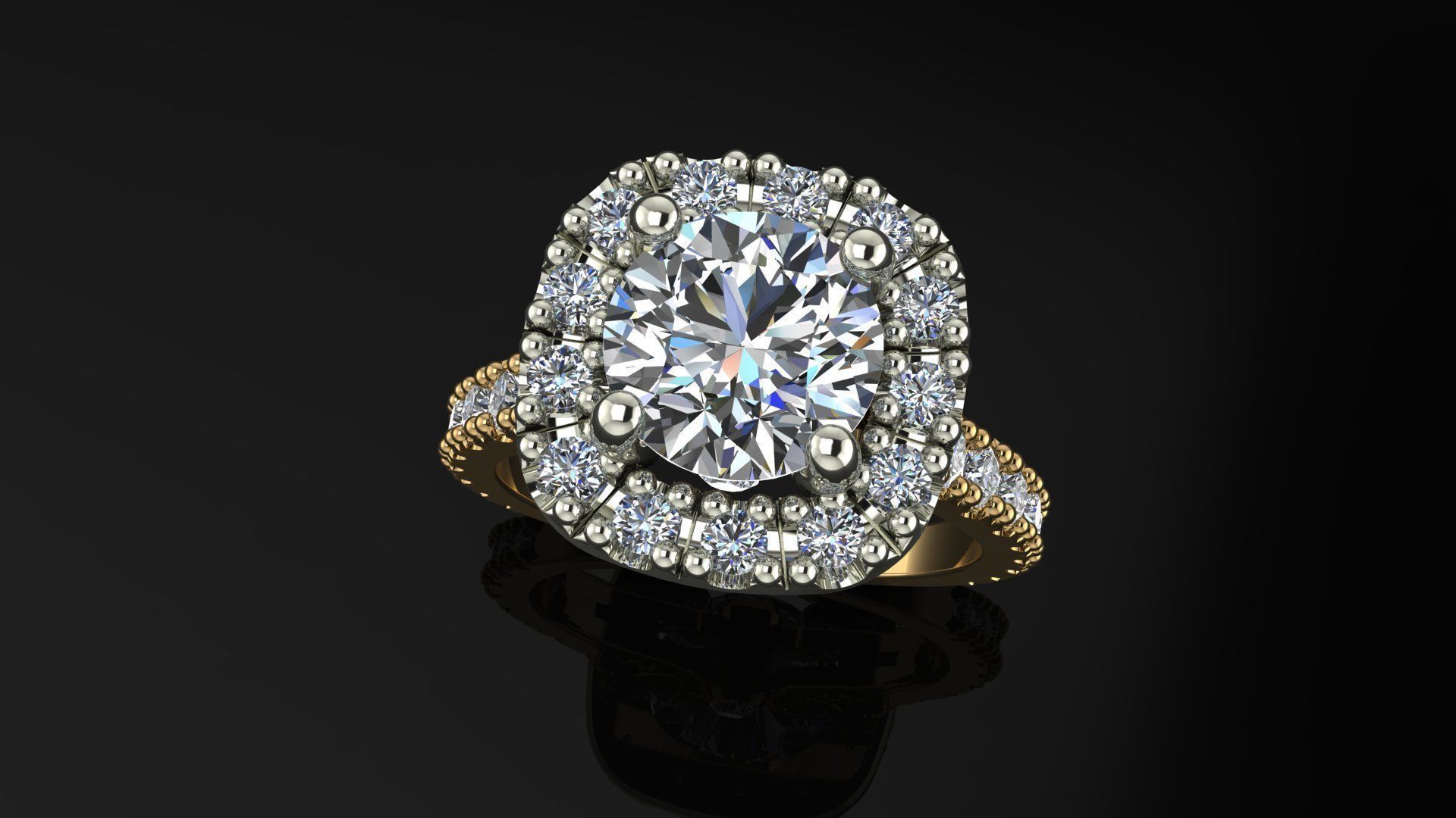 Diamond Ring 3D print model_1