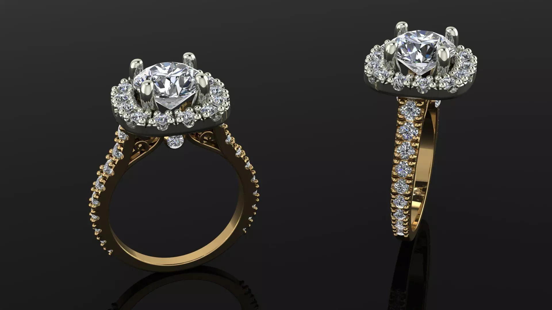 Diamond Ring 3D print model_0