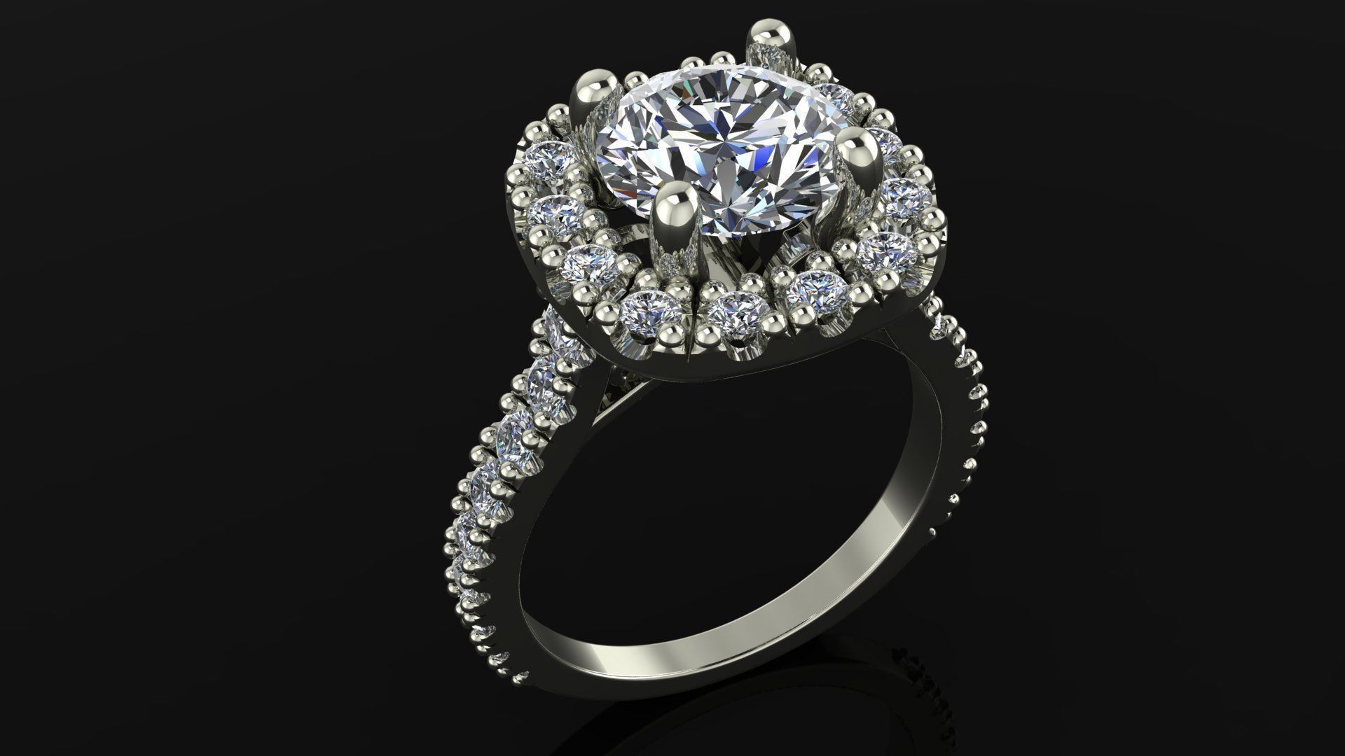 Diamond Ring 3D print model_2