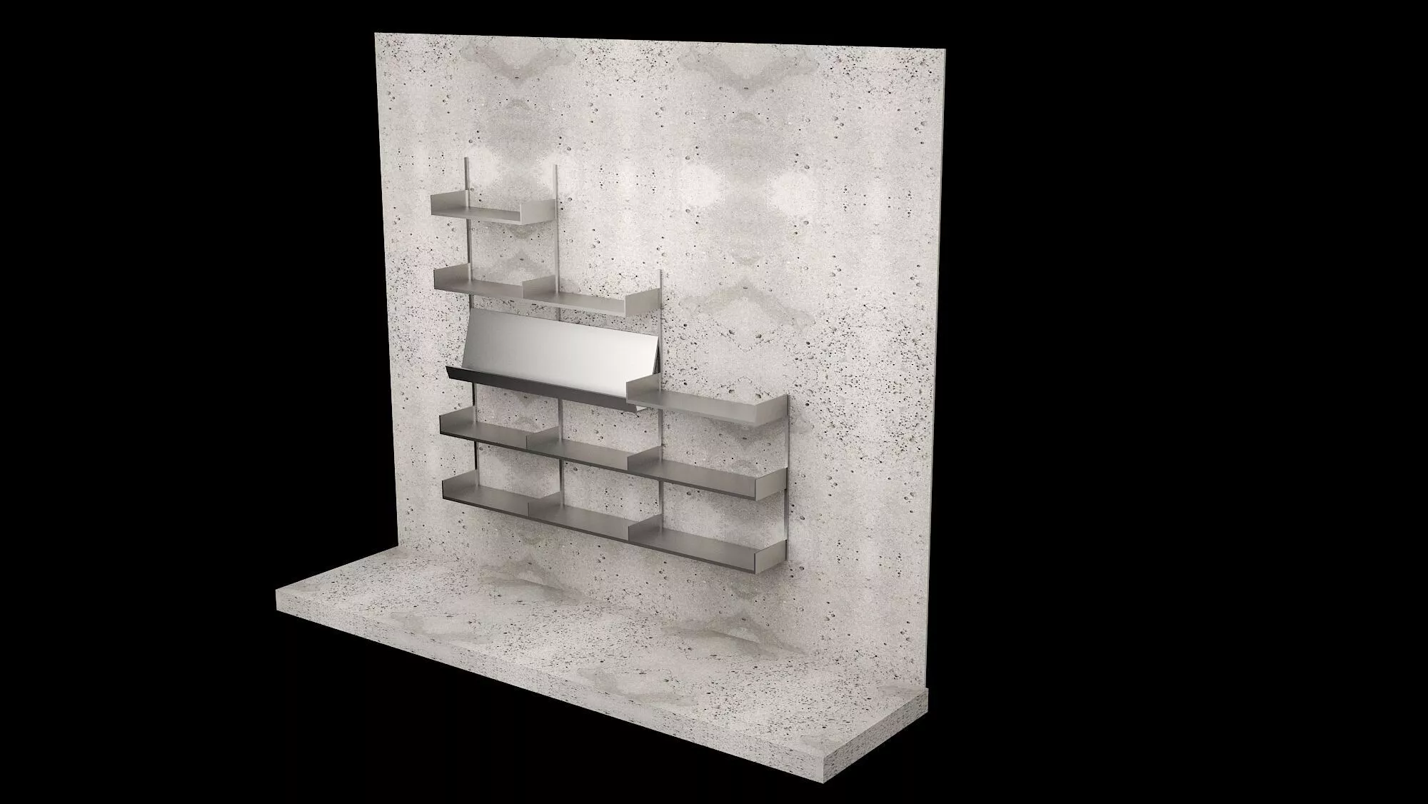 Partition bookshelf 3D model