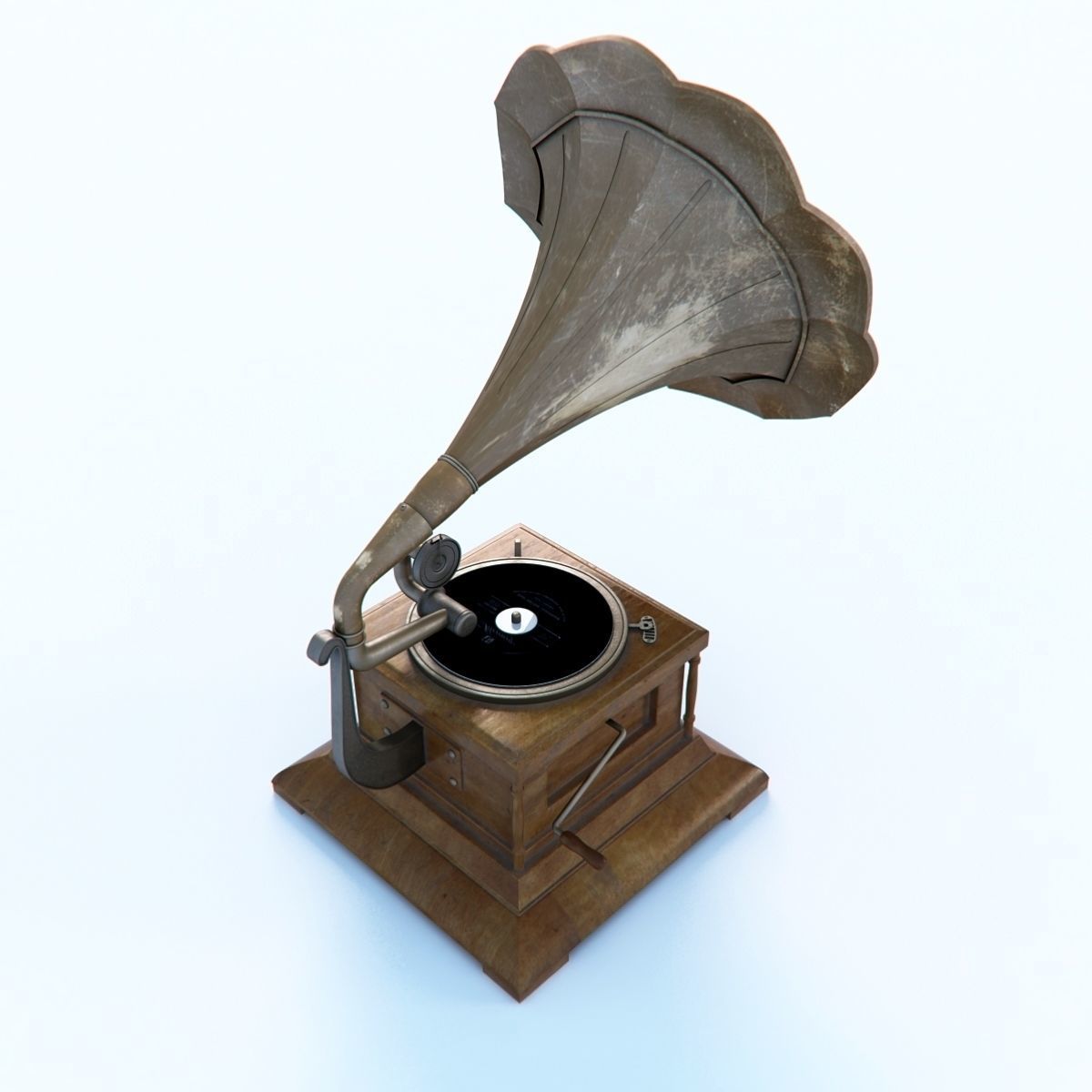 Gramophone 3D model_2