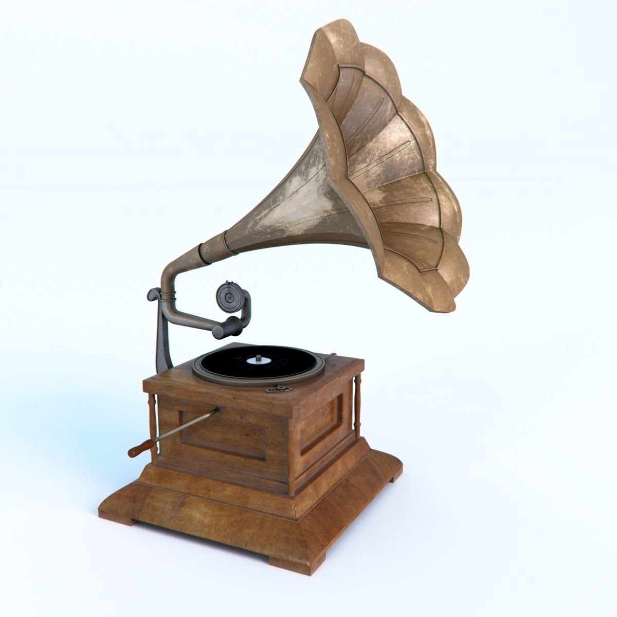Gramophone 3D model_5