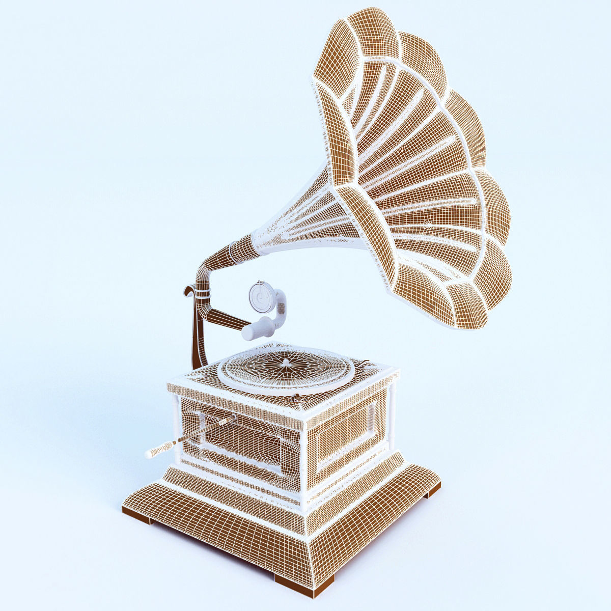 Gramophone 3D model_11