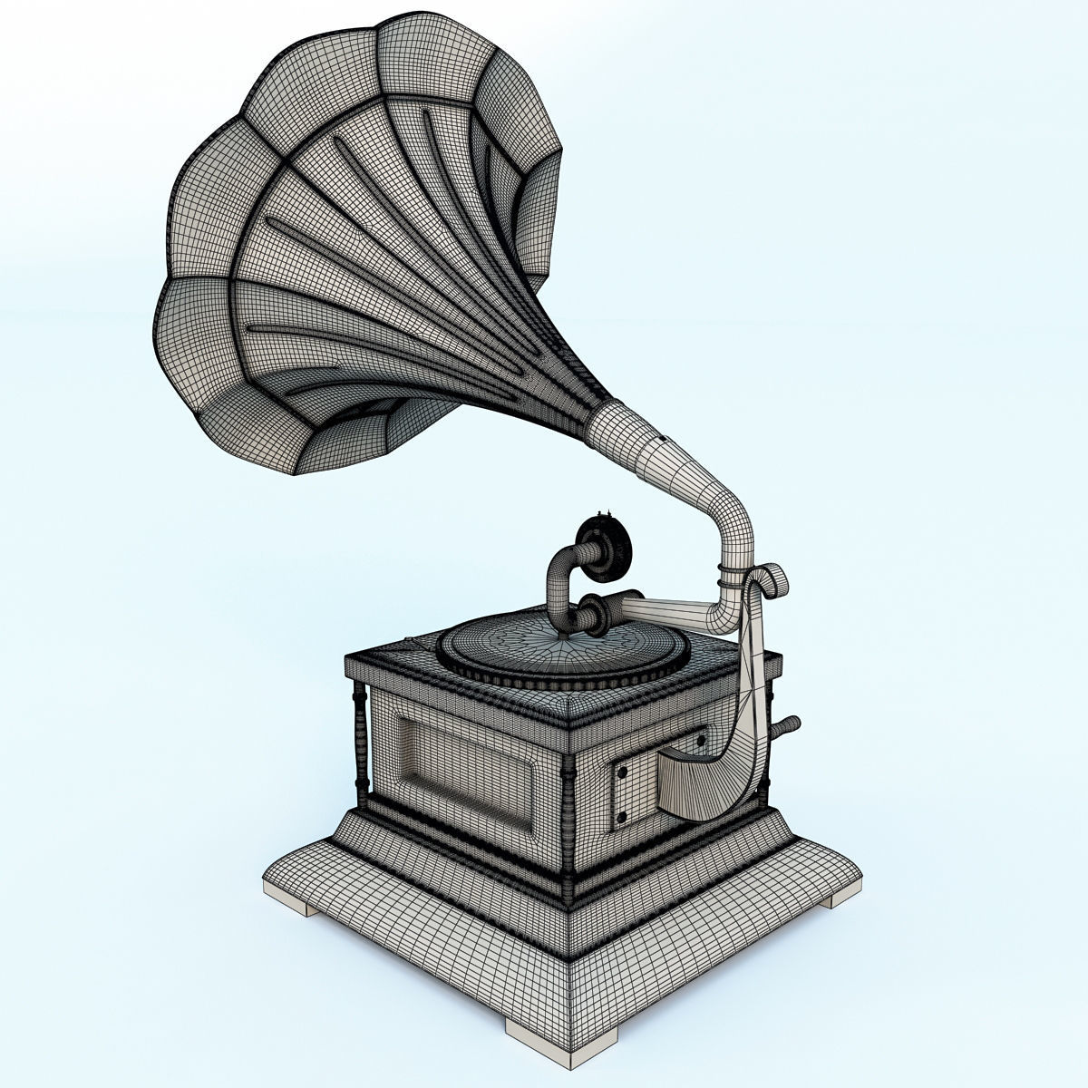 Gramophone 3D model_9